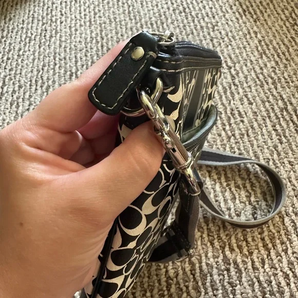 Black and White Coach Crossbody Bag - Picture 9 of 14